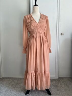 French Connection Blush Peach Maxi Dress